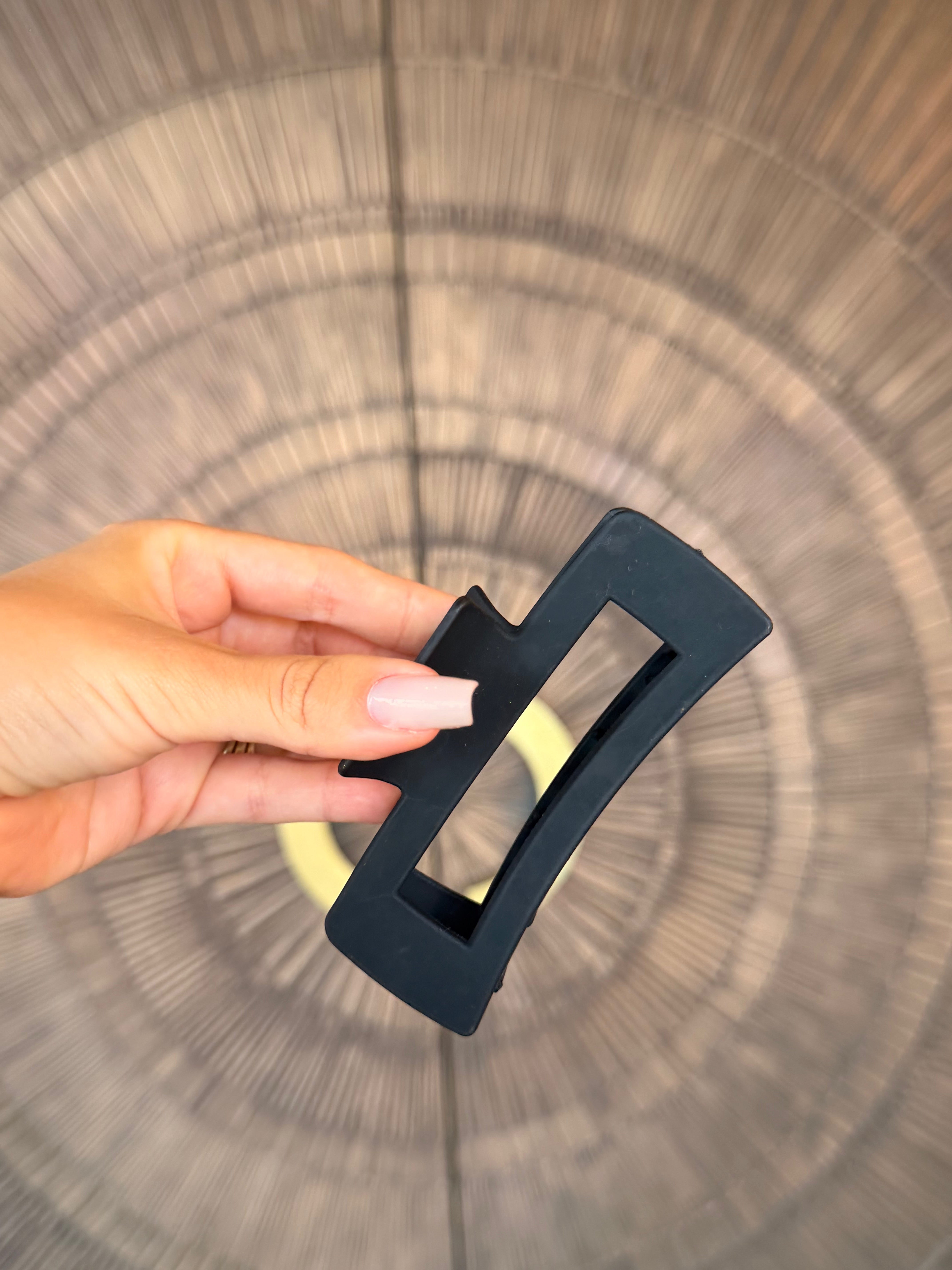 Matte Black Geometric Hair Clip