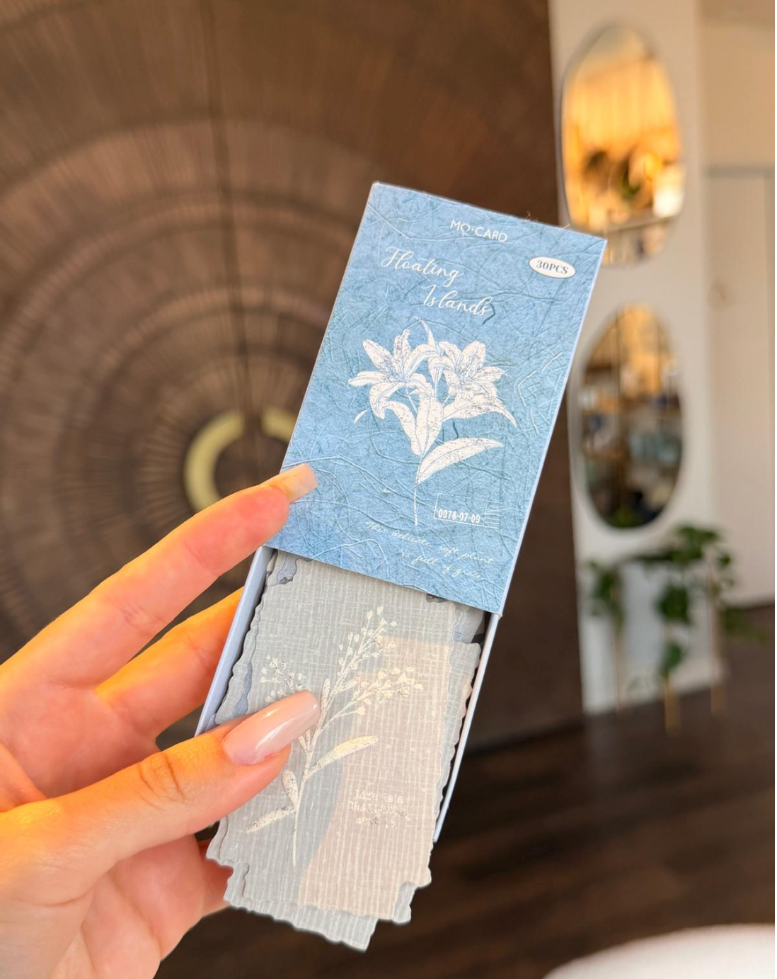 Floral Decorative Label Stickers – Blue Set