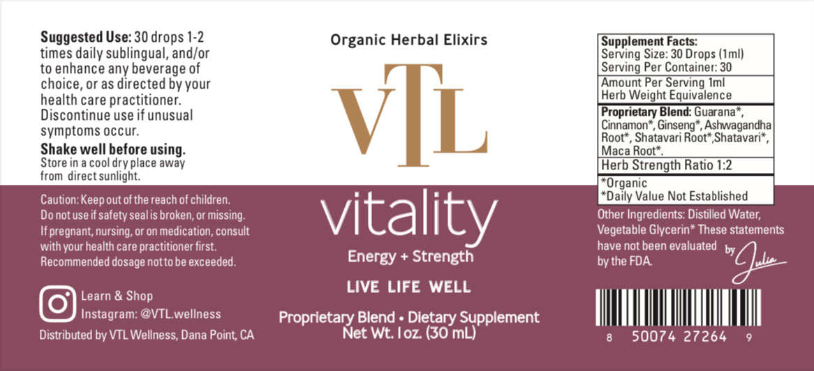 Vitality Elixir by VTL