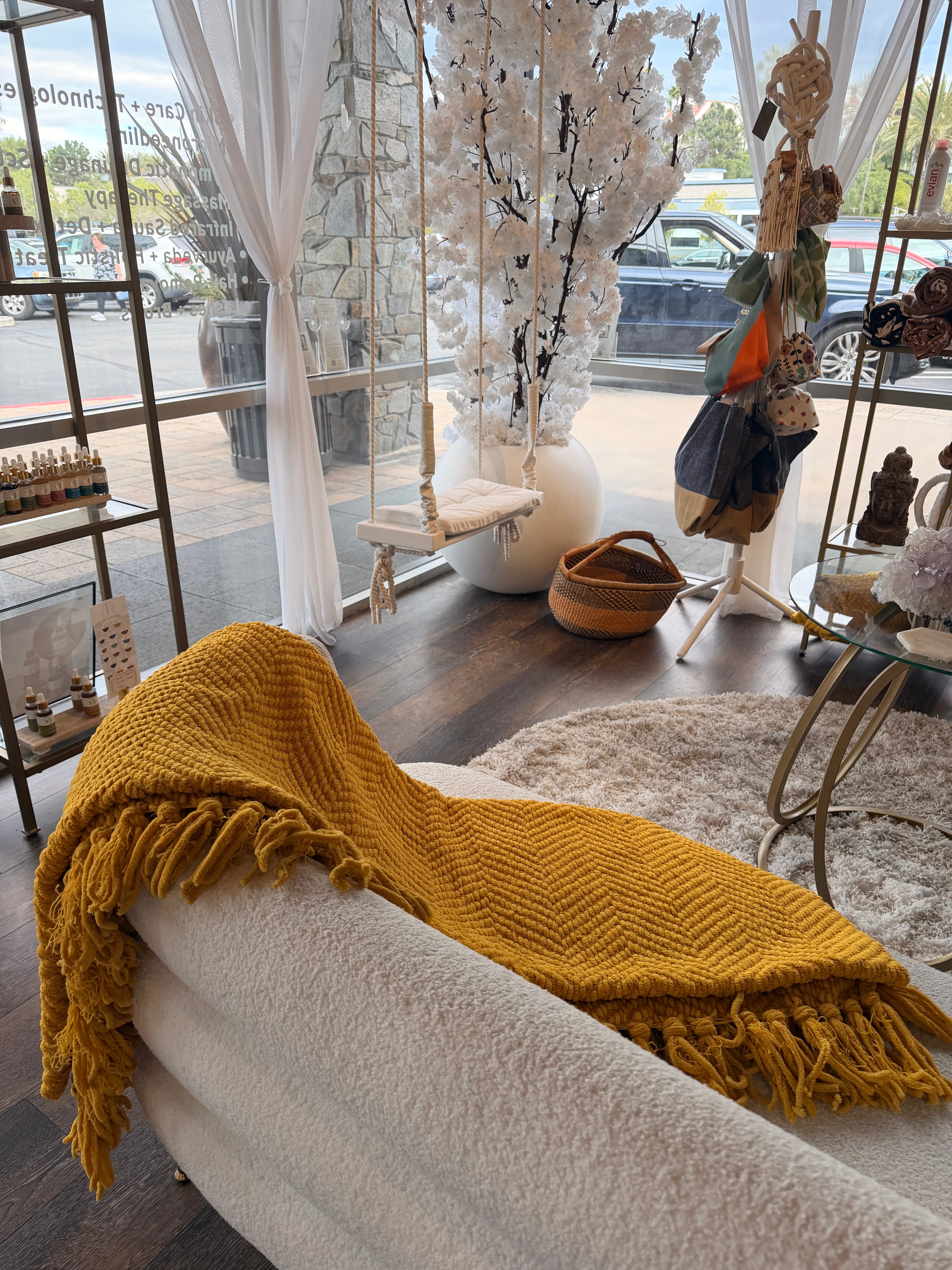 Handmade Soft Yellow Throw Blanket