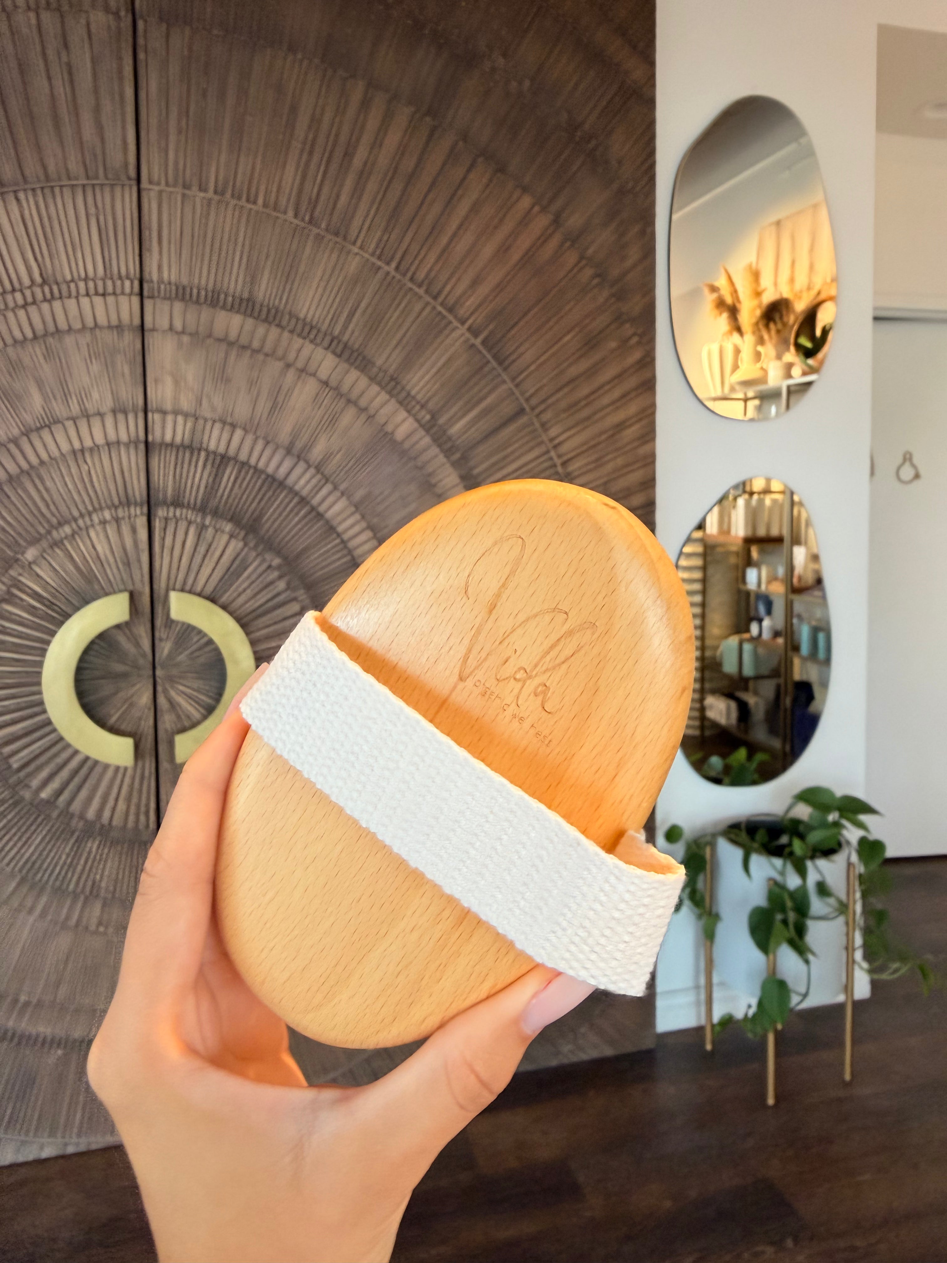 VTL Dry Body Brush – Natural Wood Exfoliating Brush