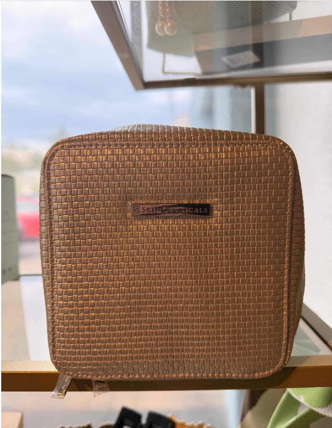 SkinCeuticals Gold Textured Cosmetic Travel Case