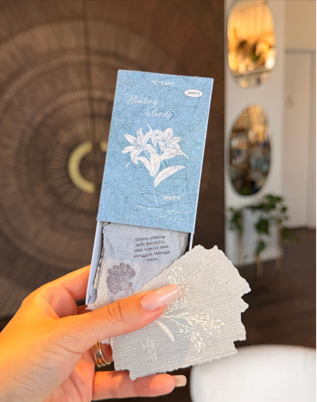 Floral Decorative Label Stickers – Blue Set