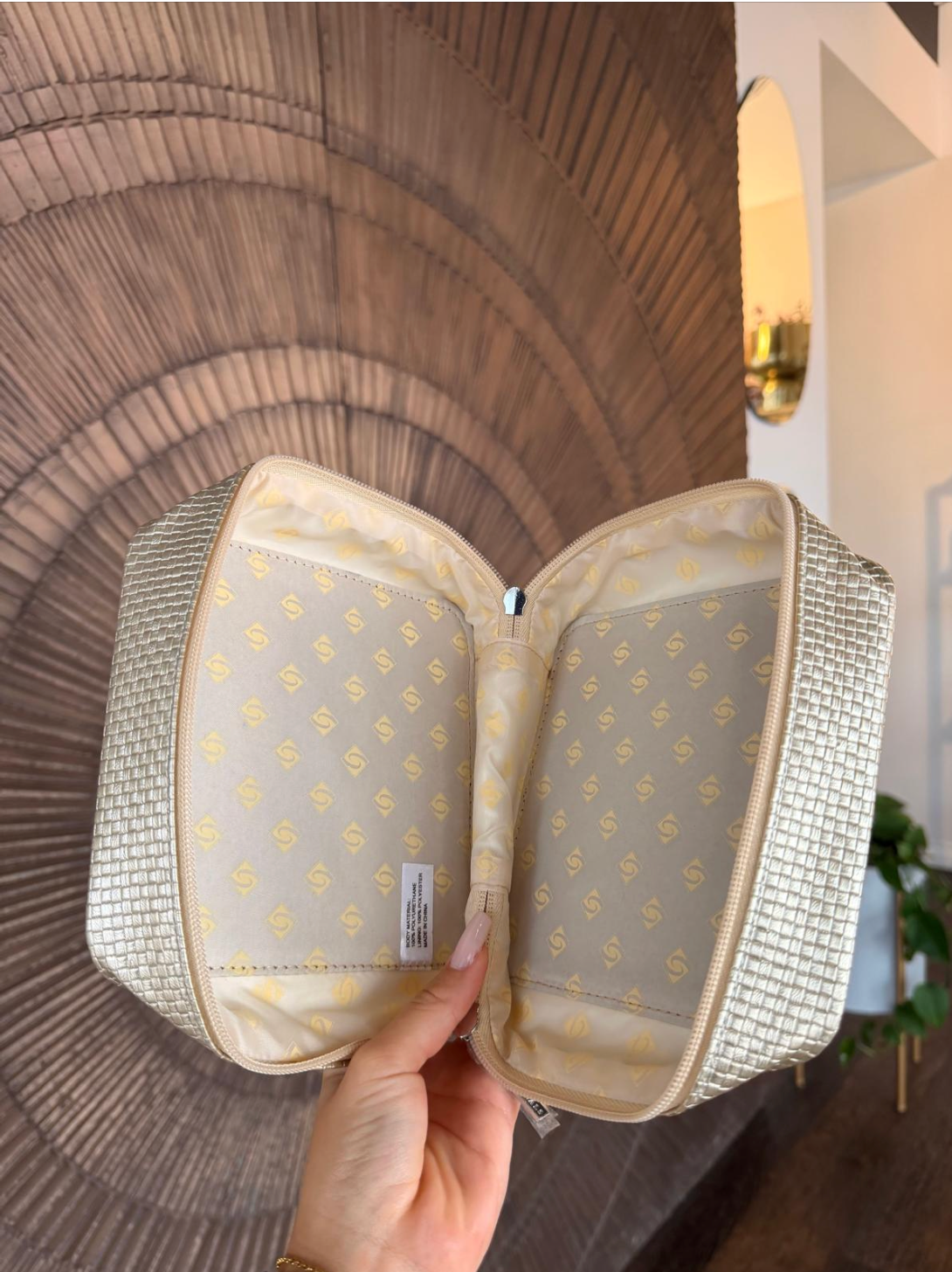 SkinCeuticals Gold Textured Cosmetic Travel Case